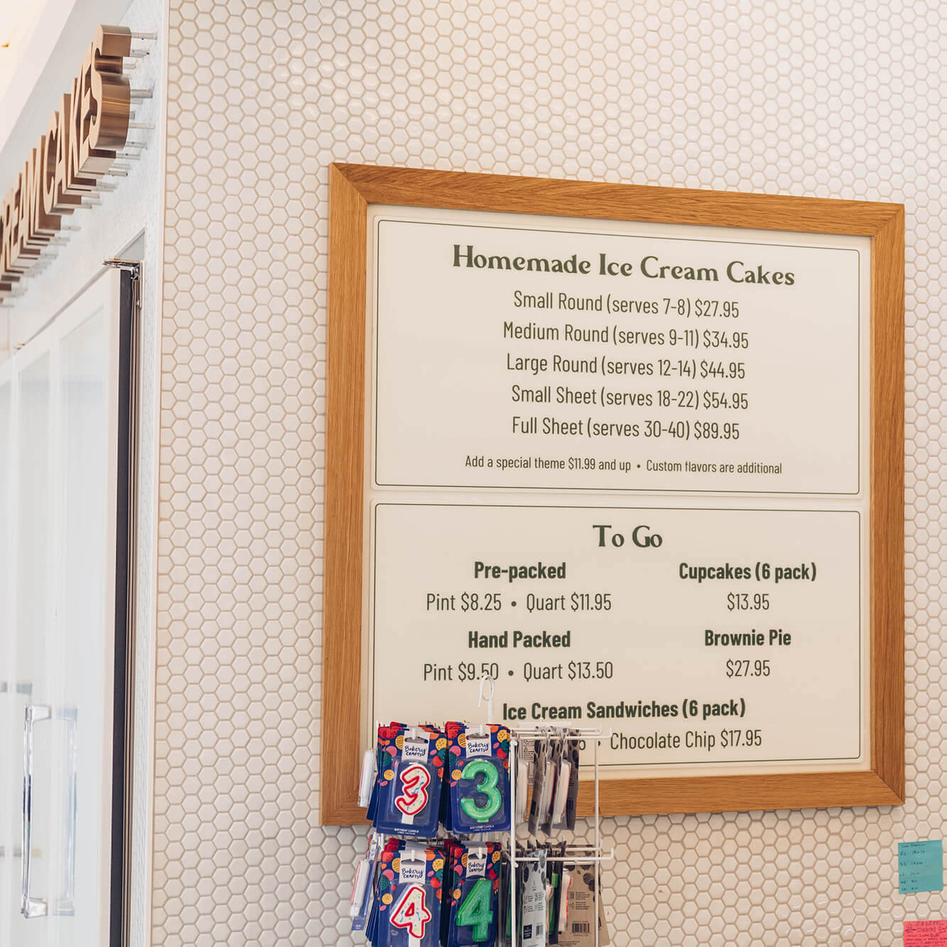 vanilla bean creamery interior cake list