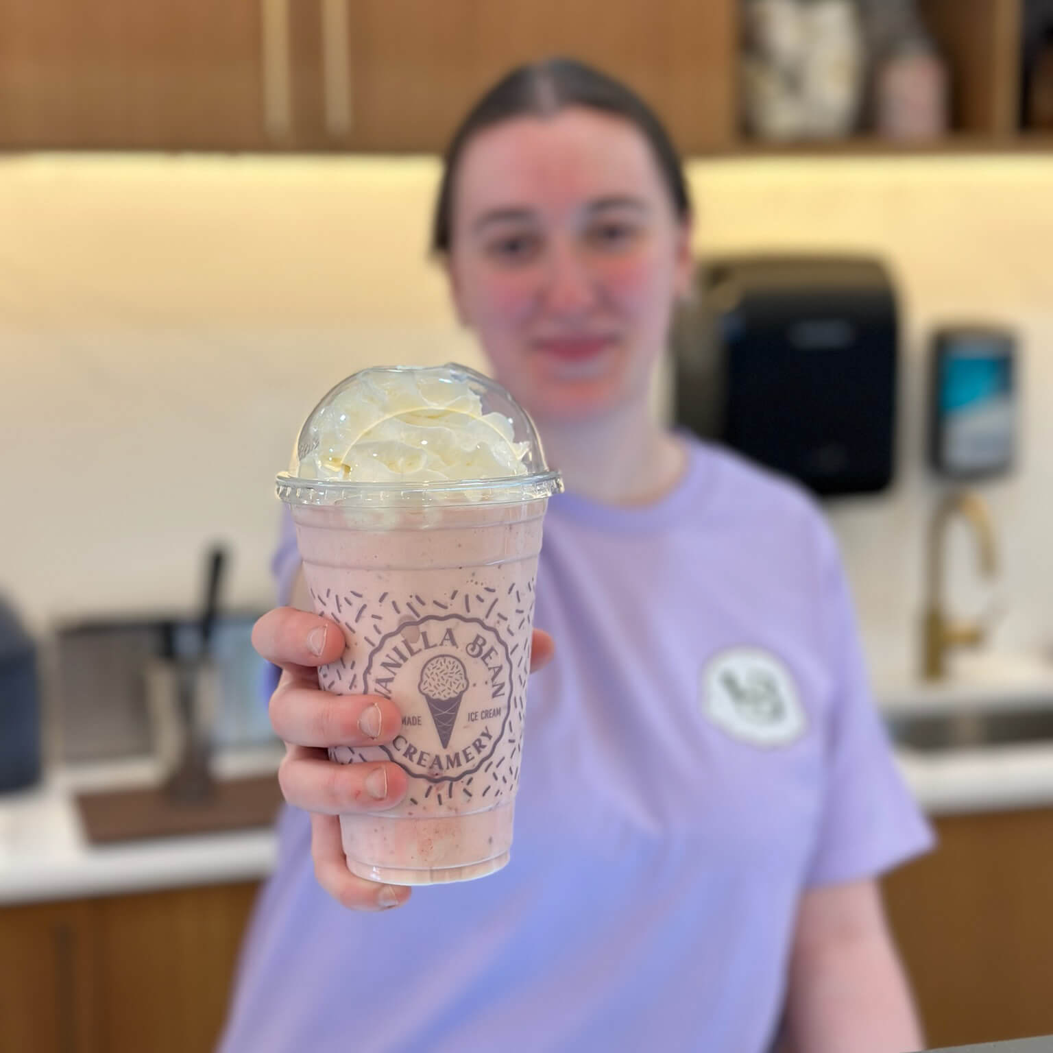 girl with ice cream cup